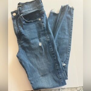Express Ankle Legging High Rise Distressed Jeans